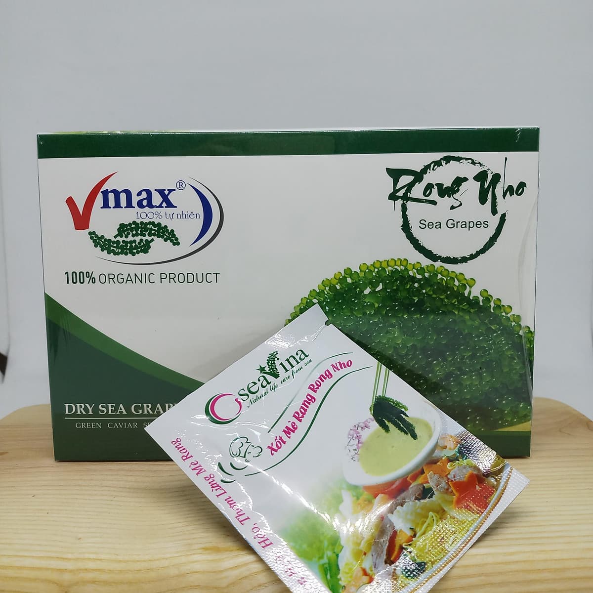 Rong nho khô cao cấp VMAX - Hộp 220g (10 gói) 
