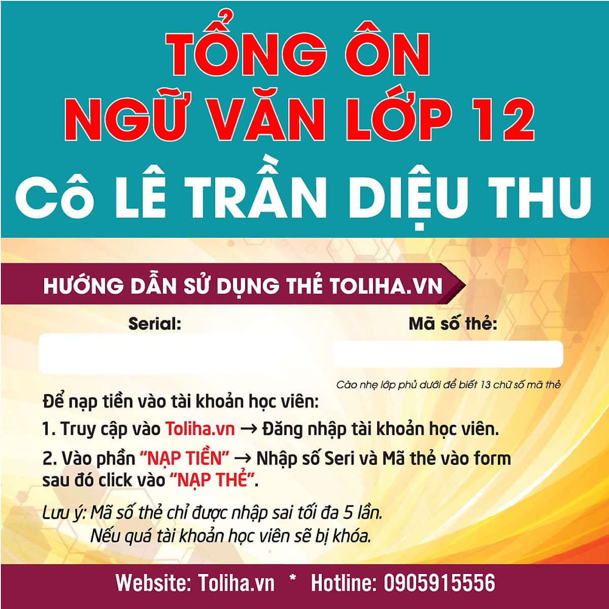 Khóa học TỔNG ÔN NGỮ VĂN LỚP 12 cô Diệu Thu - 06 tháng
