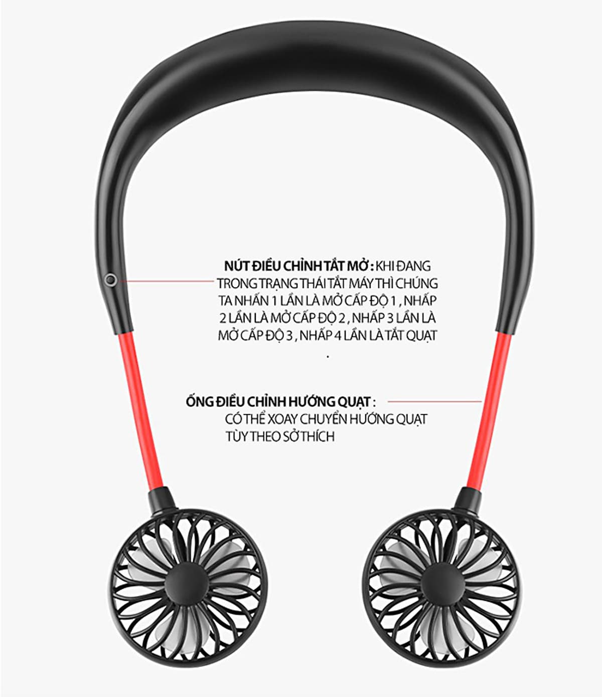 Quạt đeo cổ sạc USB
