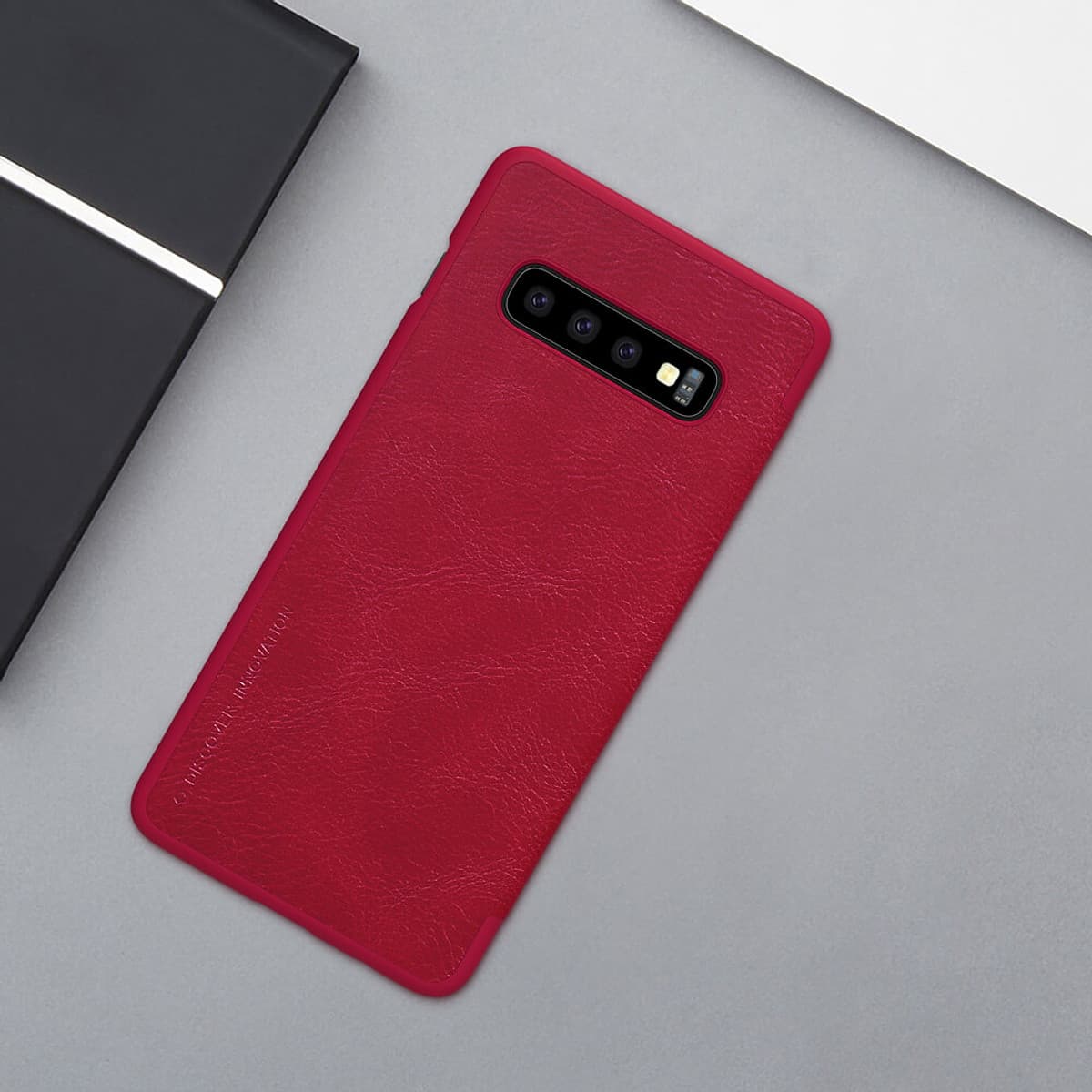 Bao da cho Samsung Galaxy S10, S10 plus, S10e- chính hãng nillkin Qin