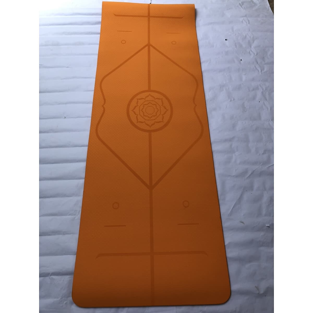 Thảm yoga định tuyến 8mm TPE(kèm túi đựng+dây buộc thảm )-Hoa văn ngẫu nhiên