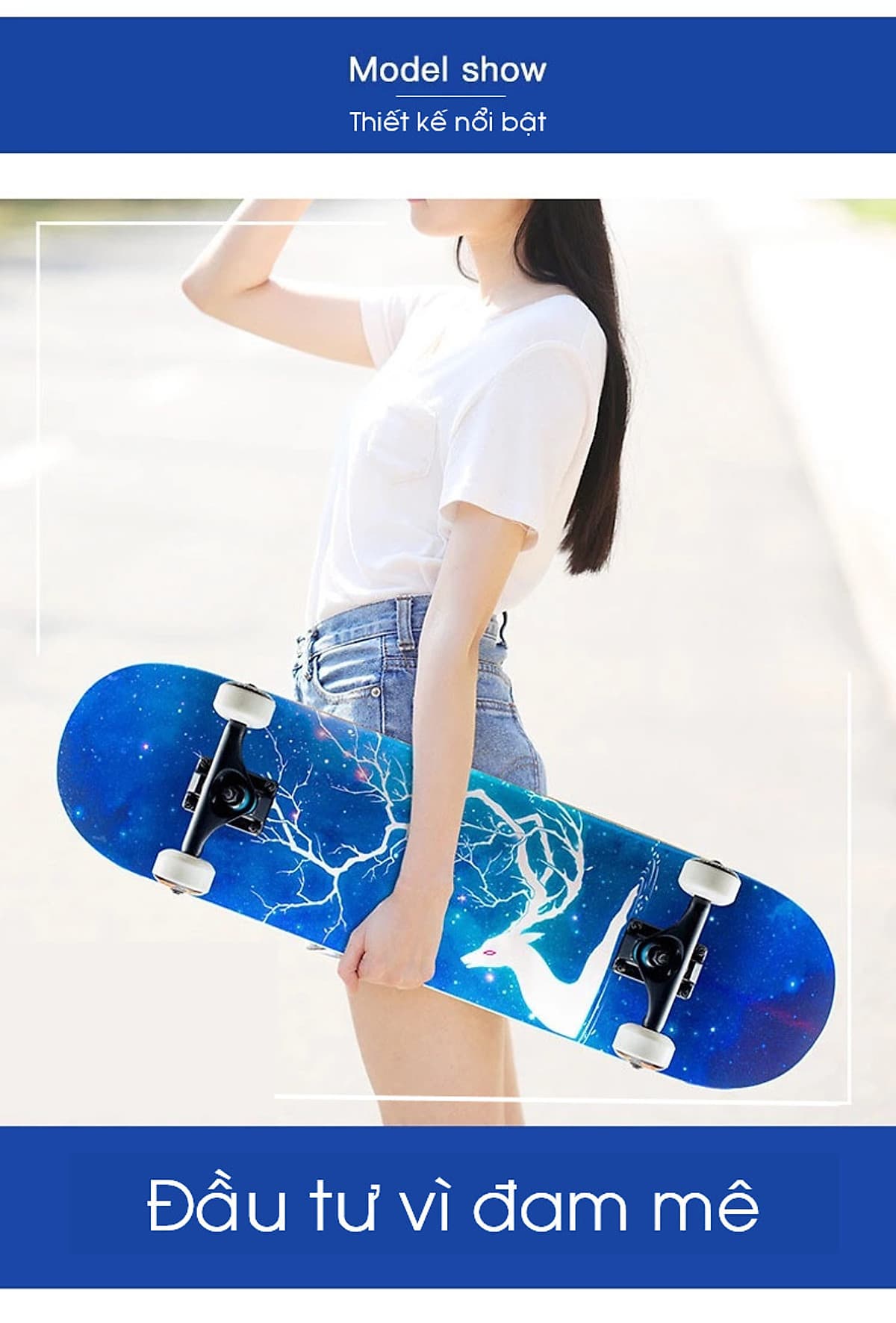 Ván Trượt 80 cm - Ván Trượt Có Nhám Chống Trượt, Ván Trượt Gỗ Chống Nước Cực Tốt Chịu Lực Tốt, Ván trượt người lớn, ván trượt thế thao, ván trượt skate board, thể thao ngoài trời