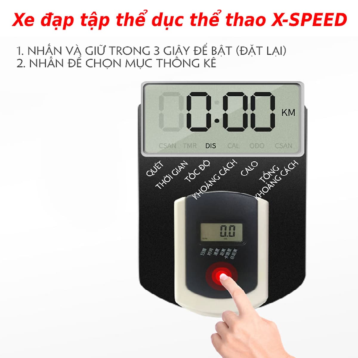 Xe đạp thể dục thể thao - xe đạp tập thể dục thể thao tại nhà X-SPEED tặng bóng bàn luyện phản xạ cao cấp + đồng hồ đo chỉ số + bình nước thể thao
