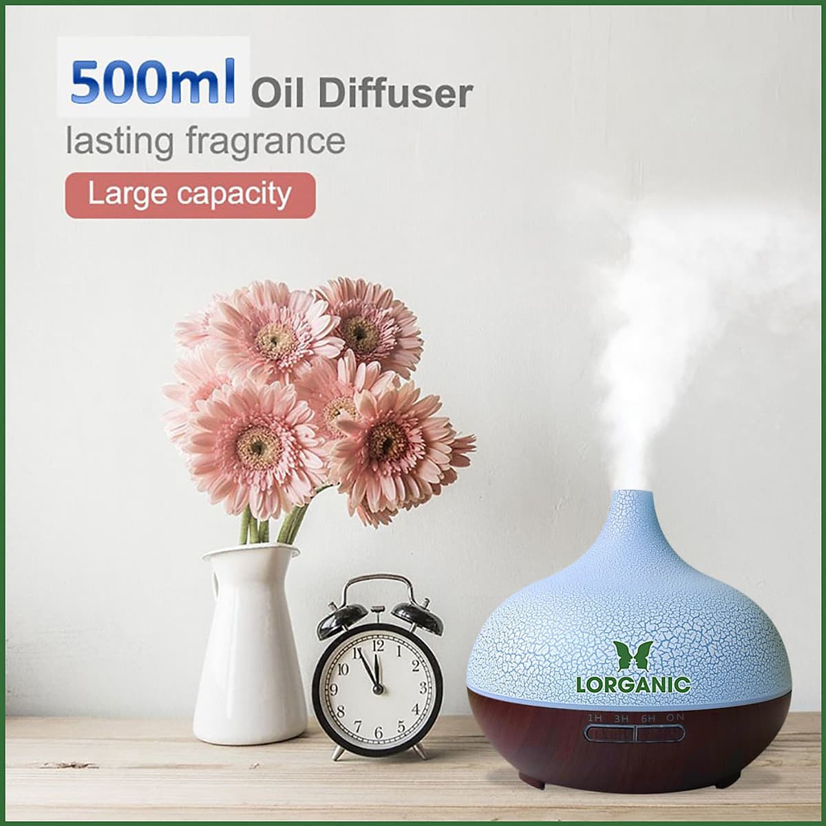 Máy khuếch tán/ máy xông tinh dầu Lorganic Giọt Nước FX2056/ Thích hợp xông phòng 15-40m2.