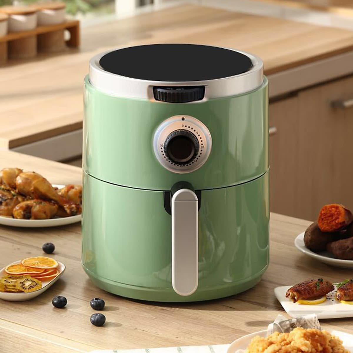 nồi chiên không dầu cao cấp dung lượng 5,6L, việc nấu nướng trở nên dễ dàng hơn, không mùi, không khói, không sợ béo, ăn thỏa thích 8063-G