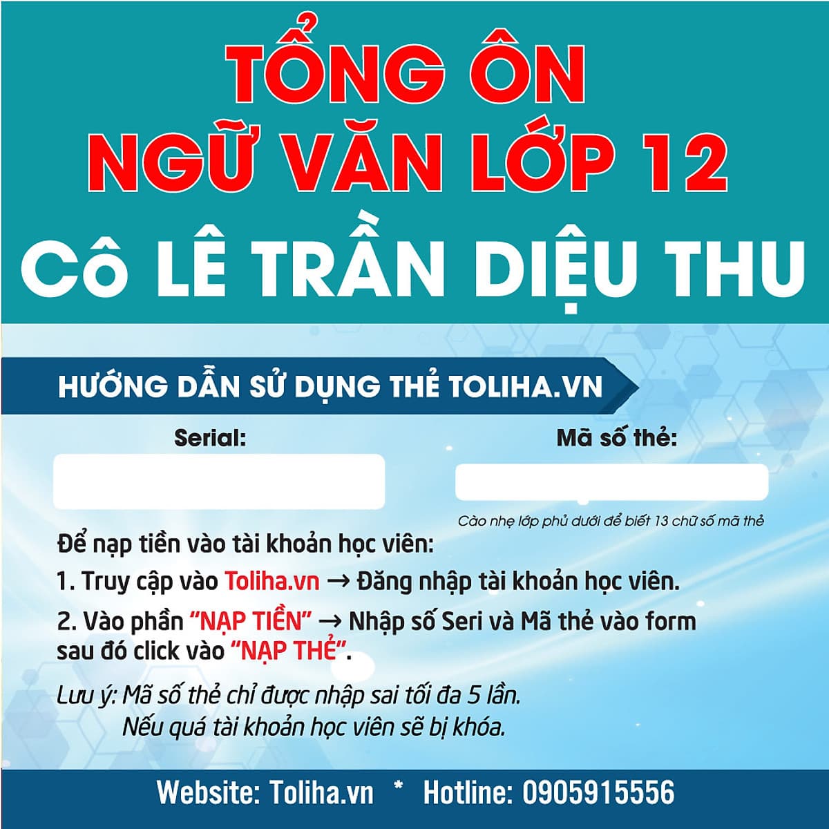 Khóa học TỔNG ÔN NGỮ VĂN LỚP 12 cô Diệu Thu - 09 tháng