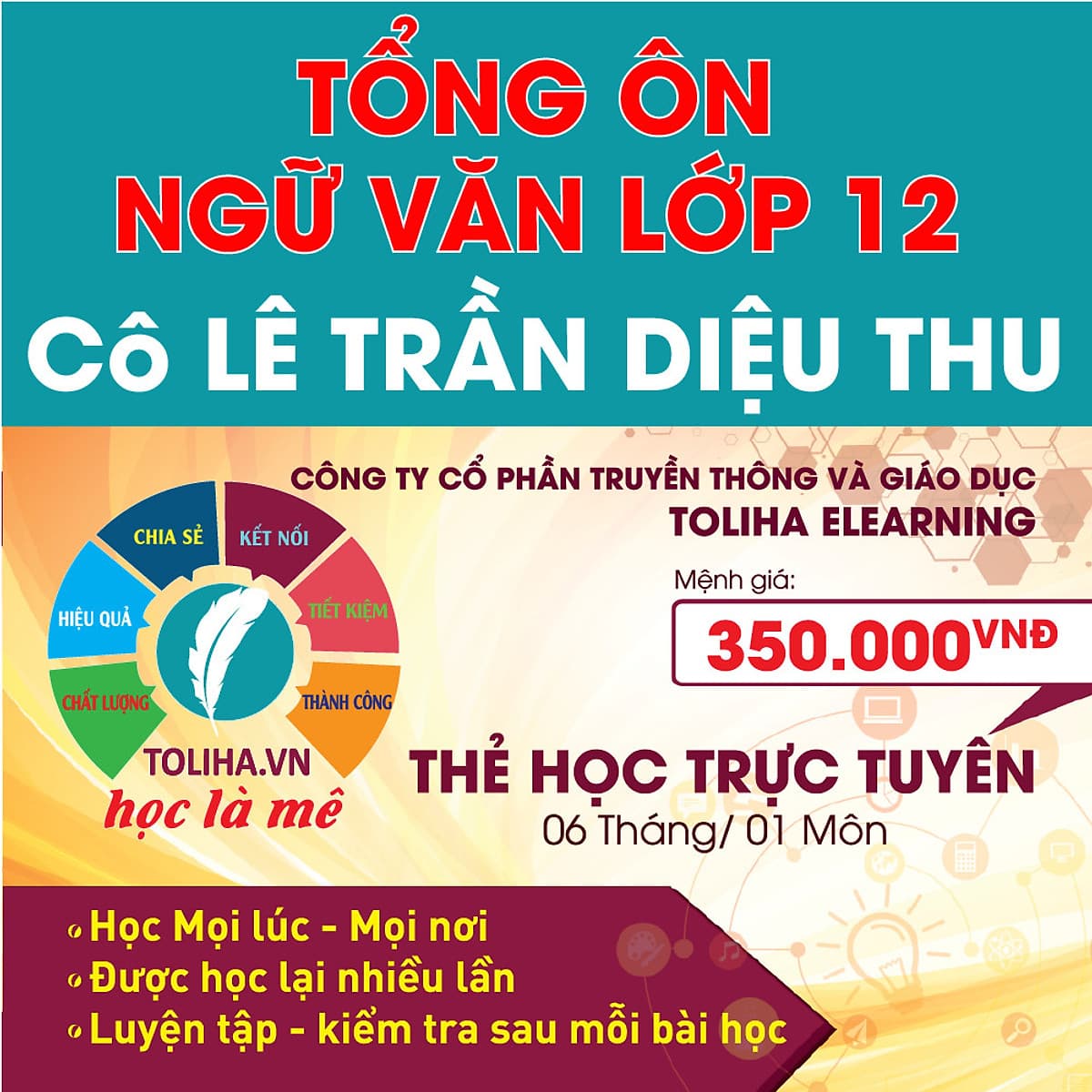 Khóa học TỔNG ÔN NGỮ VĂN LỚP 12 cô Diệu Thu - 06 tháng
