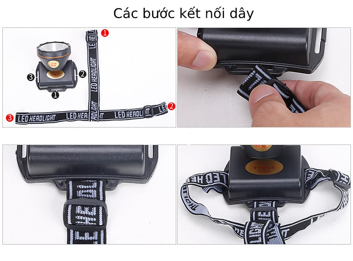 Đèn pin đội đầu siêu sáng Hewolf hàng chính hãng
