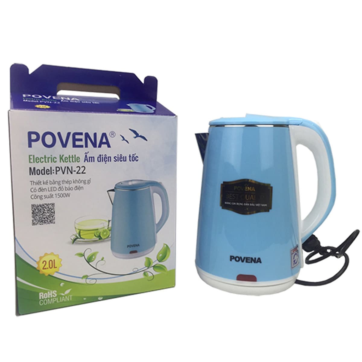Bình Đun Siêu Tốc Povena PVN-22 - Hàng Chính Hãng