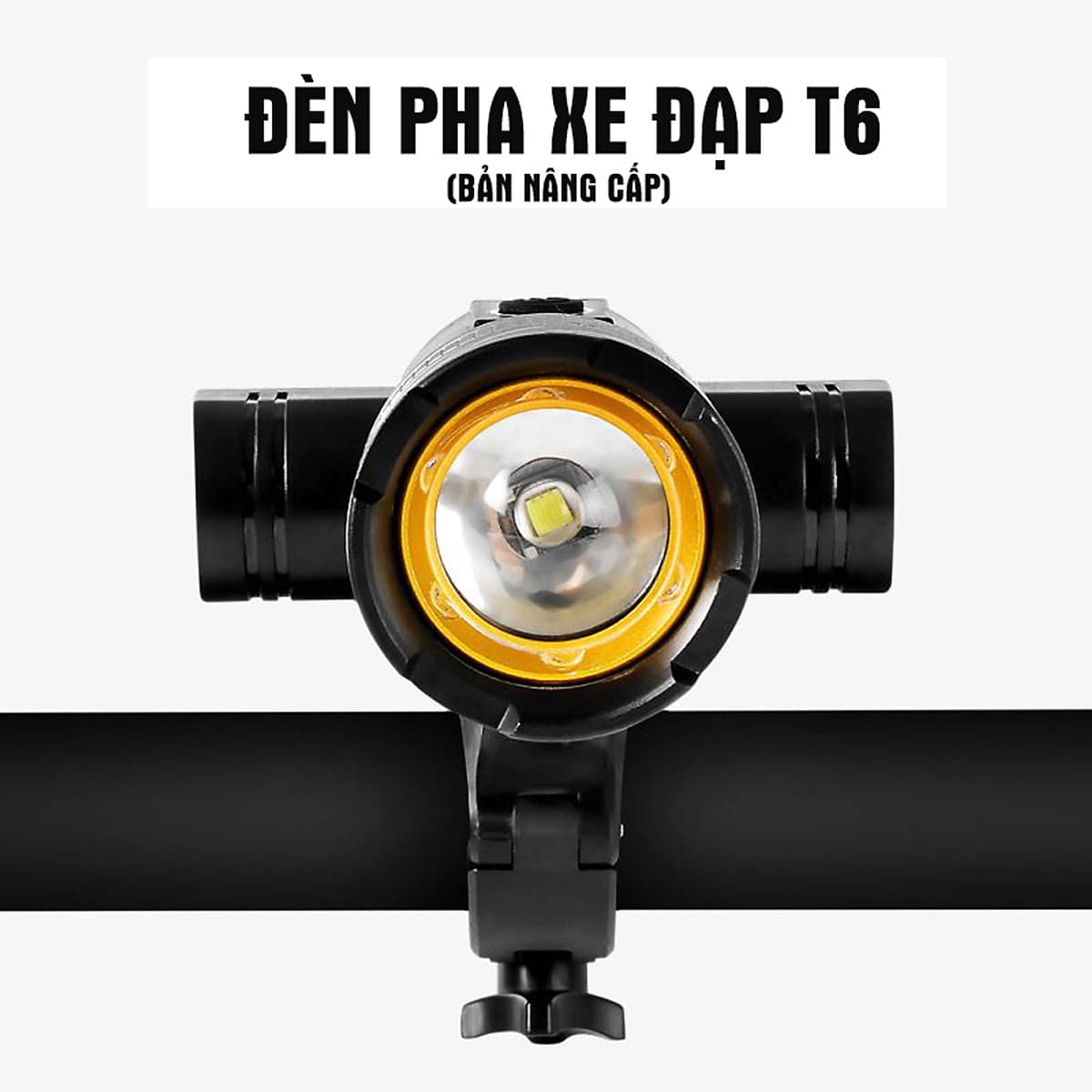 Đèn Pha Gắn Phía Trước Xe Đạp Siêu Sáng Sạc Điện USB Chống Nước (Bản Nâng Cấp Kèm Chân Đế Trượt) Mai Lee