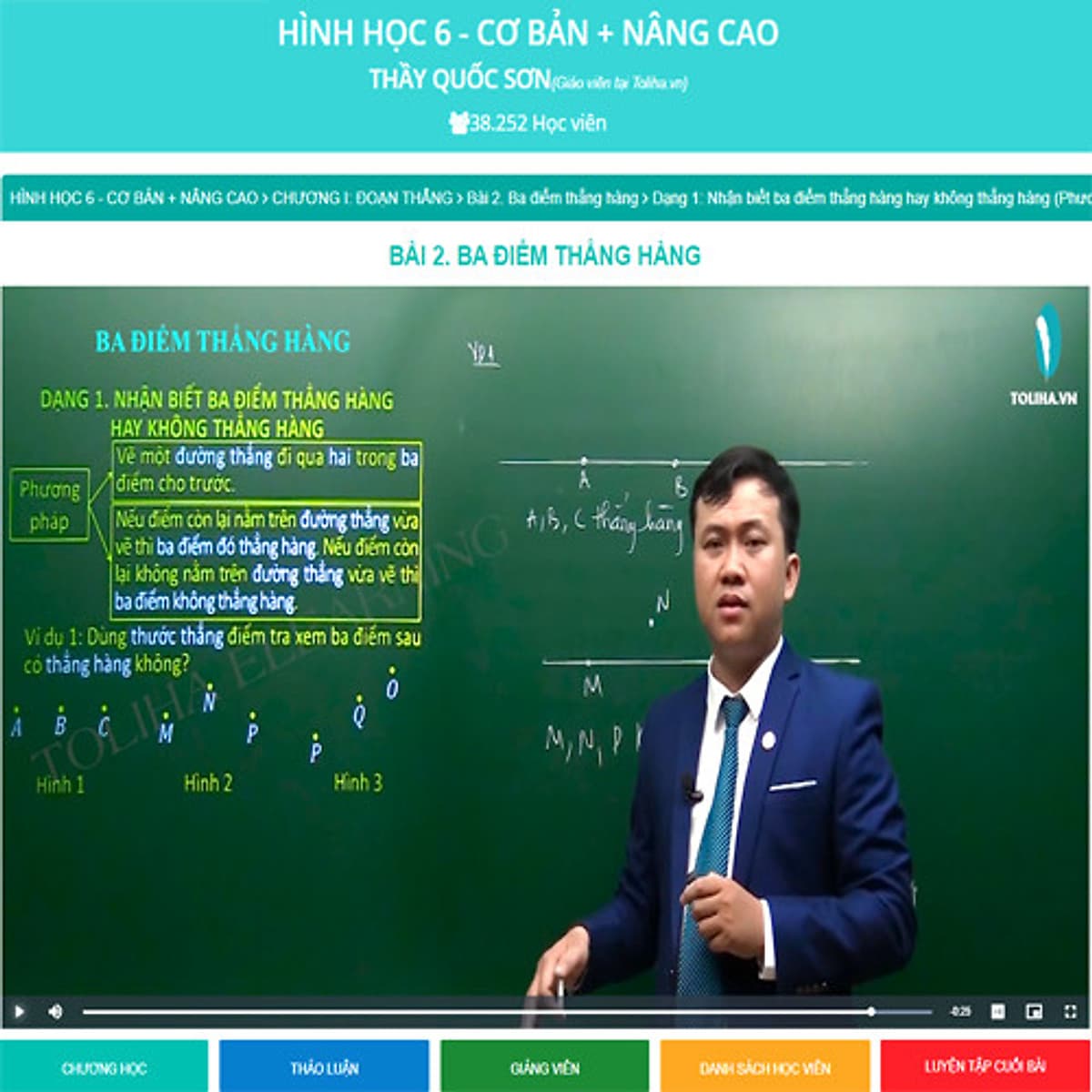 Khóa học HÌNH HỌC 6 - CƠ BẢN + NÂNG CAO thầy Quốc Sơn - 03 tháng