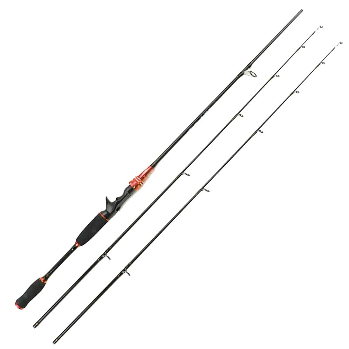 Cần câu cá lure 2m4  - Kèm máy ngang kim loại cao cấp - Tặng kèm 1 ngọn cần + 1 hộp cước BCL04 " Máy giao màu ngẫu nhiên - Cam - Xanh " 