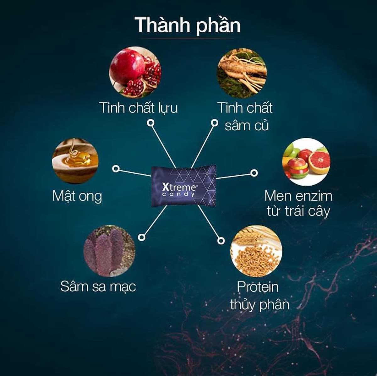 Kẹo Sâm (Mỹ) Ultimate Xtreme Flavor Kéo dài thời gian quan hệ cho Nam Giới 1 viên 