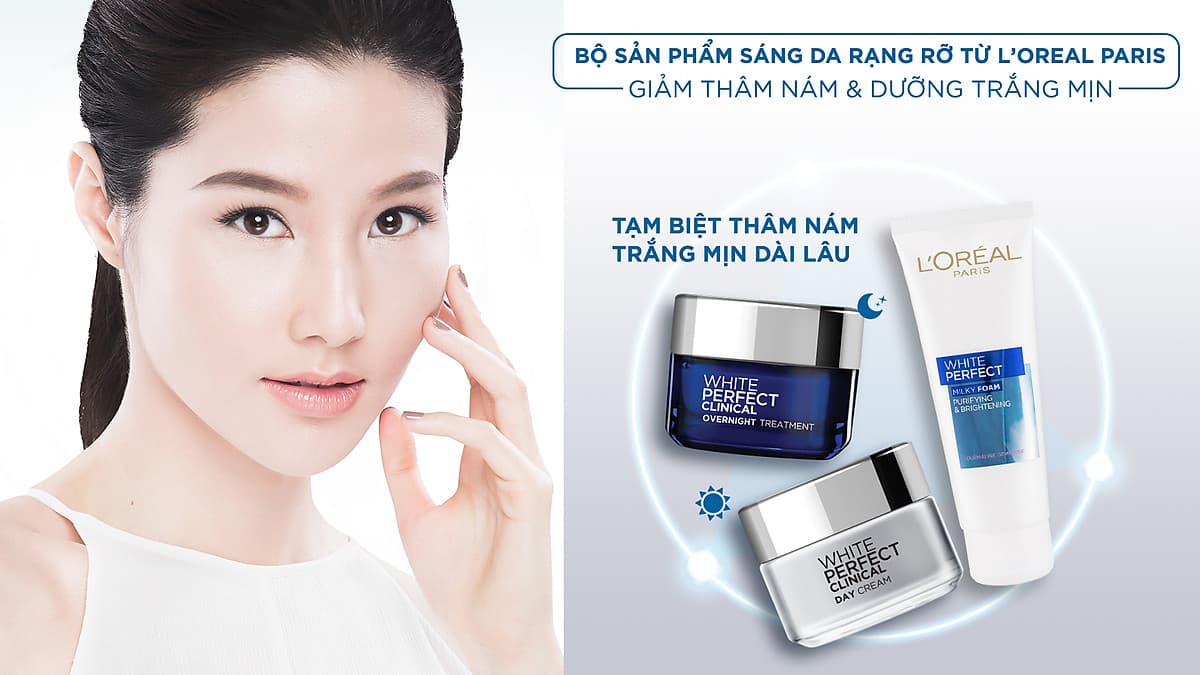 Bộ Sản Phẩm Sáng Da Rạng Rỡ L'Oreal Paris White Perfect Clinical
