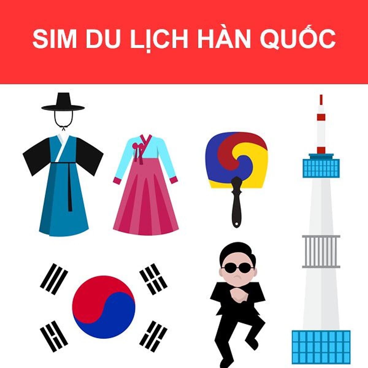 Sim 4G Hàn Quốc - Gói 4GB Trong 15 Ngày