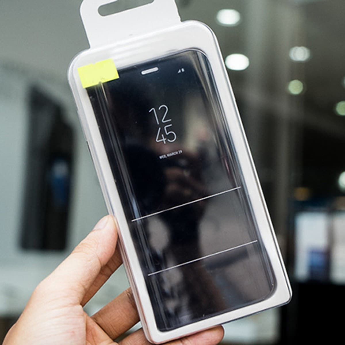 Bao da tráng gương cho Samsung Galaxy Note 8 nắp gập 2 mặt 
