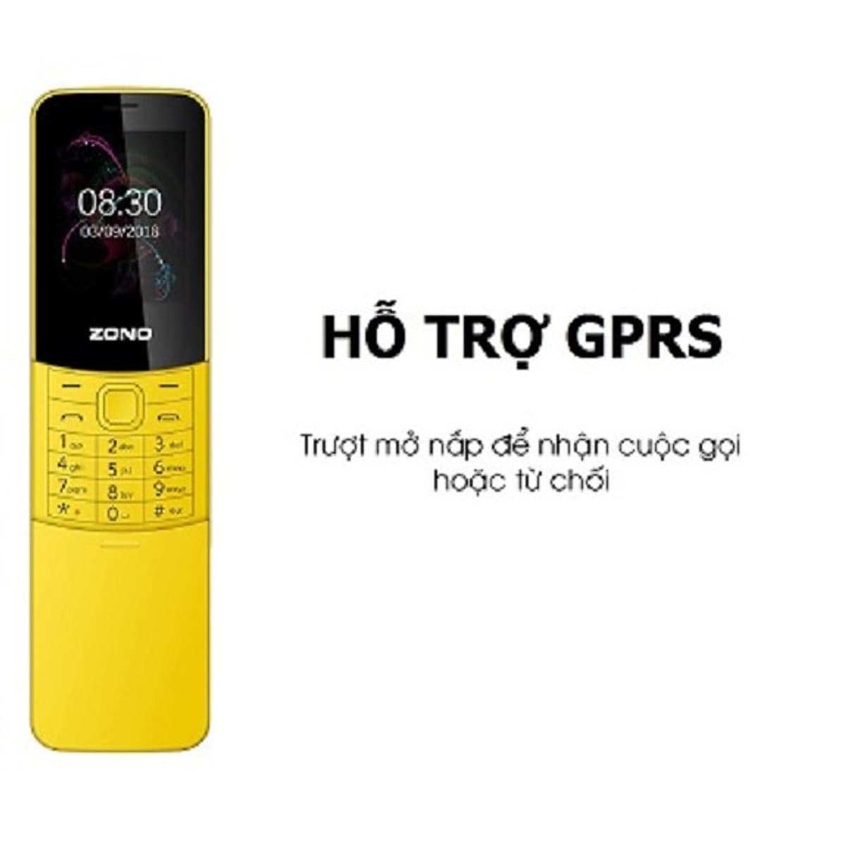 Điện Thoại Di Động GSM ZONO N8110 2.4inch – Hàng Nhập Khẩu - Vàng