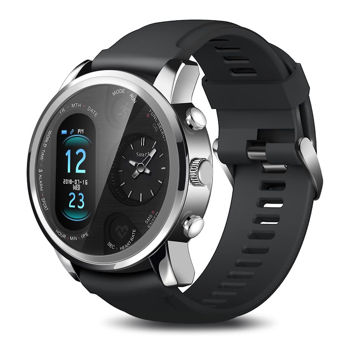 JY LEMFO T3Pro Smart Watch Heart Rate Sleep Monitor Dual Time Zone Smart Watch