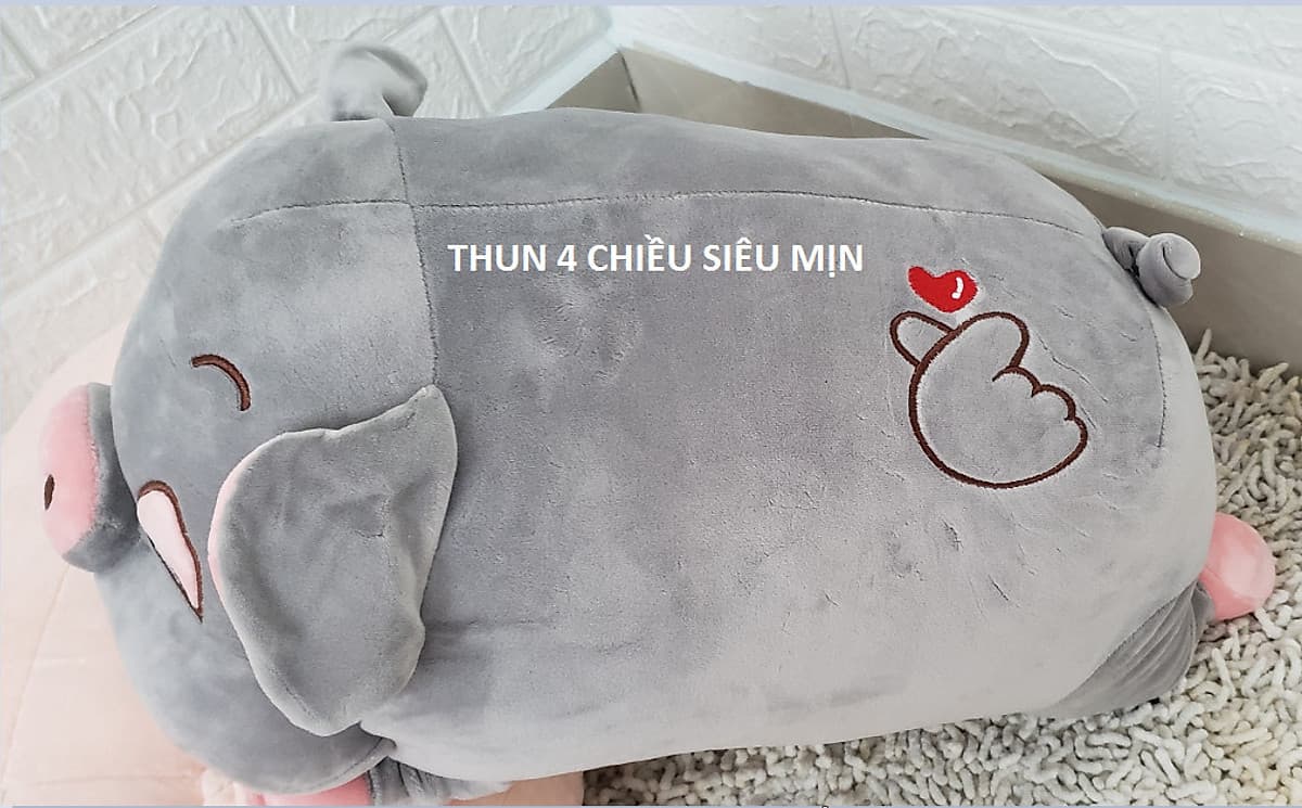 GỐI MỀN heo phê ngủ 3 trong 1, 4 chiều siêu mịn, bộ chăn gối văn phòng - hồng