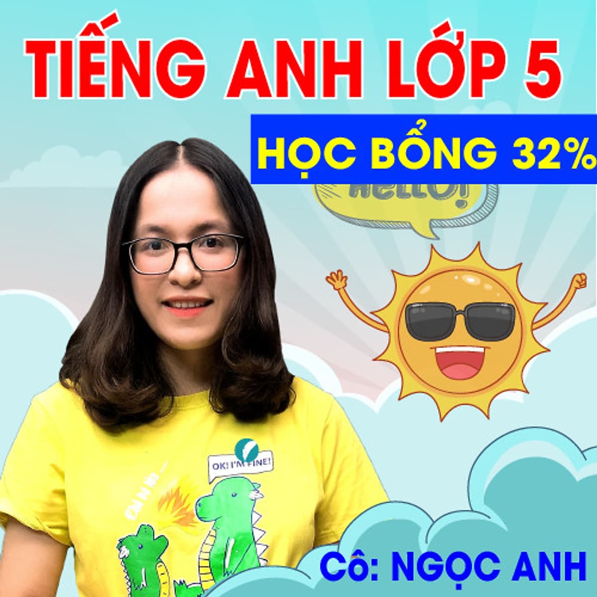 Khóa học TIẾNG ANH LỚP 5 cô Ngọc Anh - 03 tháng