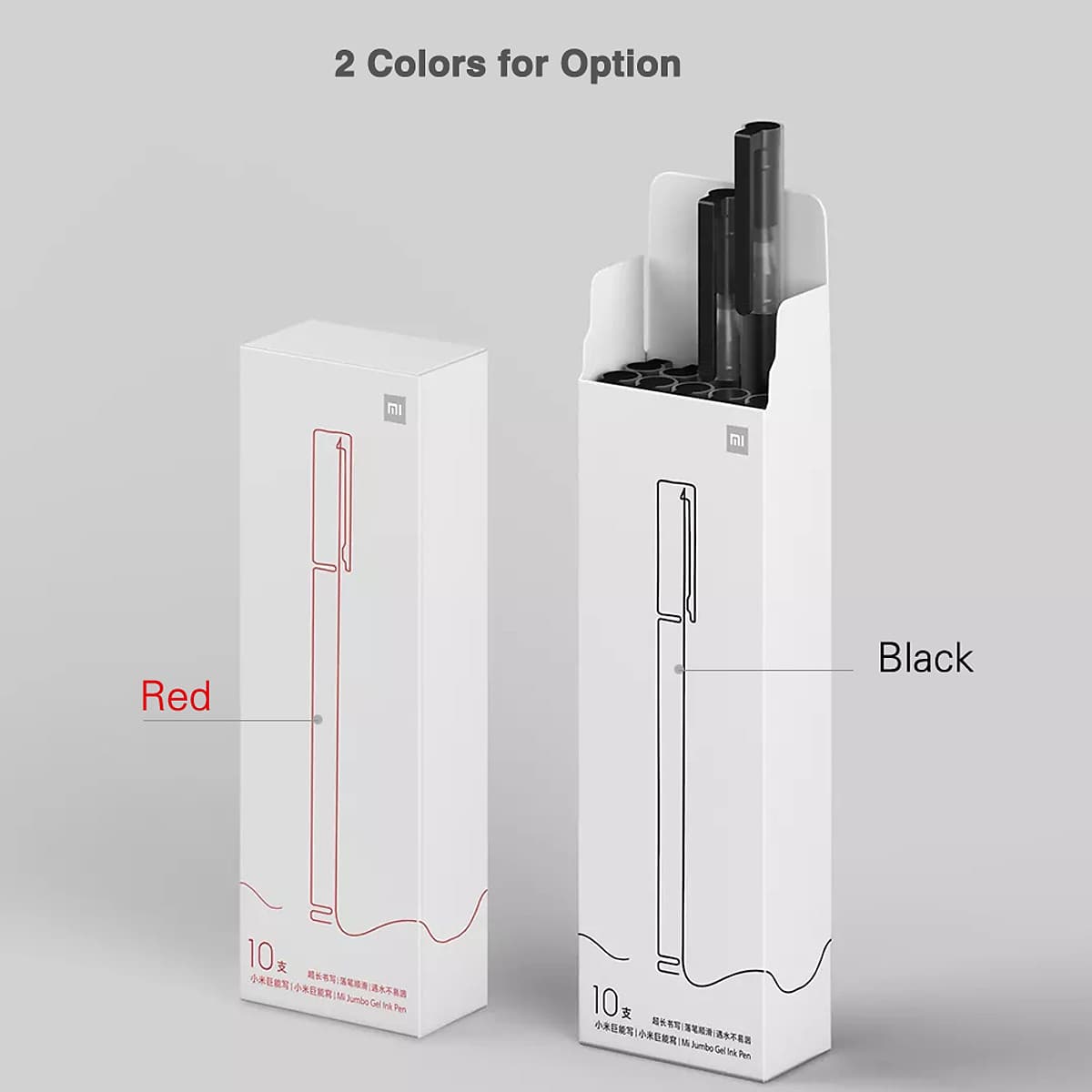 10 cây bút mực Xiaomi Gel Pens 0.5mm với khoang chứa mực rộng chống lem chống tắc