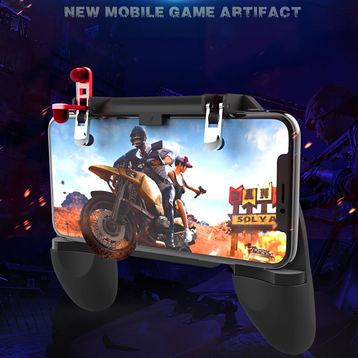 Tay Cầm Game Nút Chơi Game W10 Có Nút Chơi PUBG Cho Điện Thoại Pubg, Ros, Free Fire Controller 