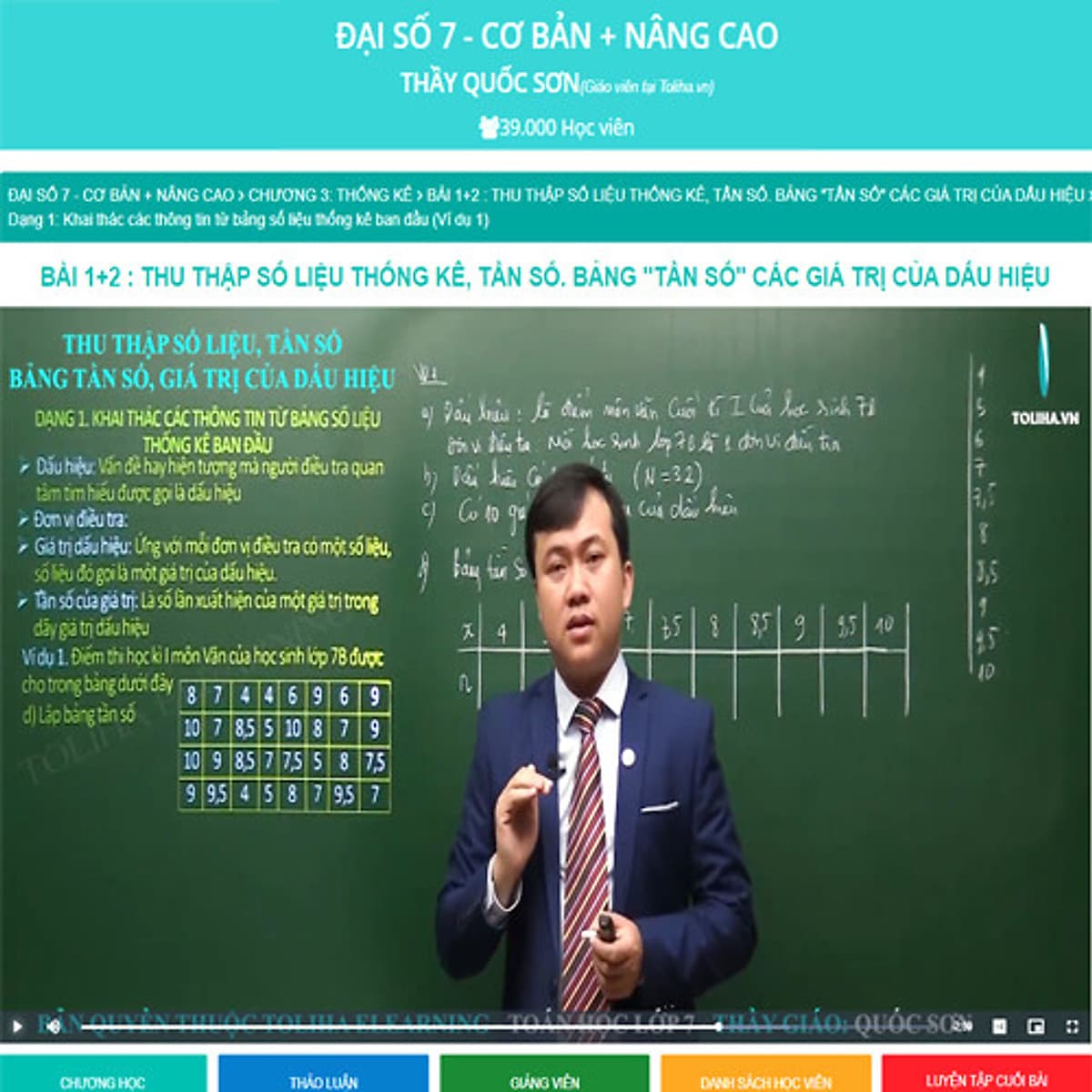 Khóa học ĐẠI SỐ 7 - CƠ BẢN + NÂNG CAO thầy Quốc Sơn - 09 tháng