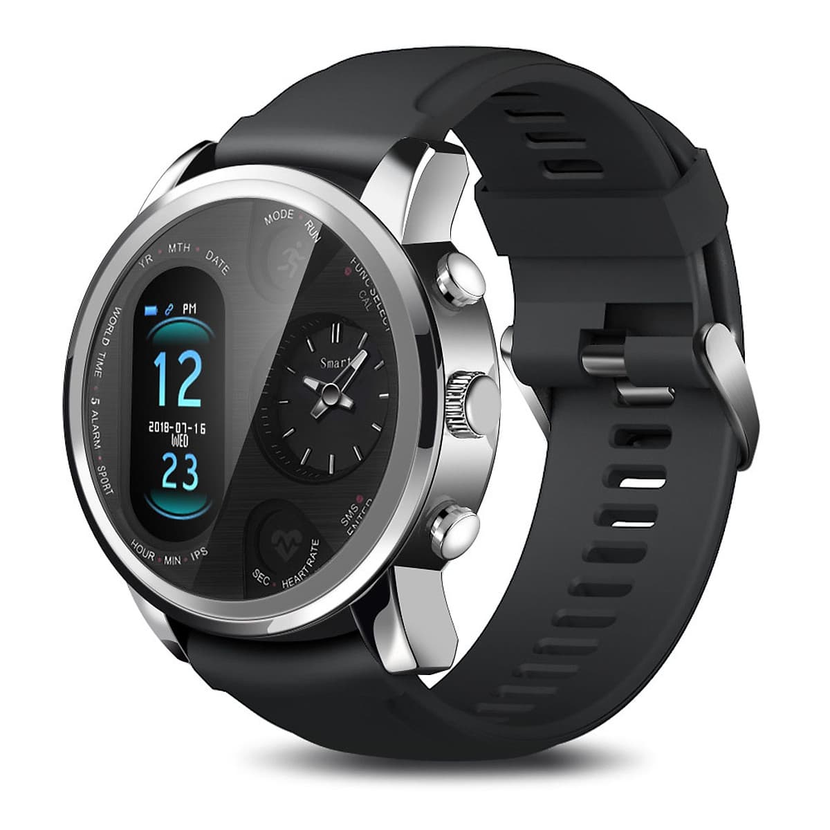JY LEMFO T3Pro Smart Watch Heart Rate Sleep Monitor Dual Time Zone Smart Watch