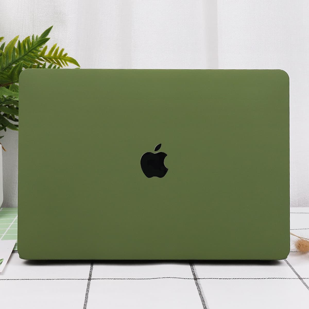 Combo ốp nhựa nhám + phủ phím silicon bảo vệ cho Macbook màu Xanh Rêu tuyệt đẹp
