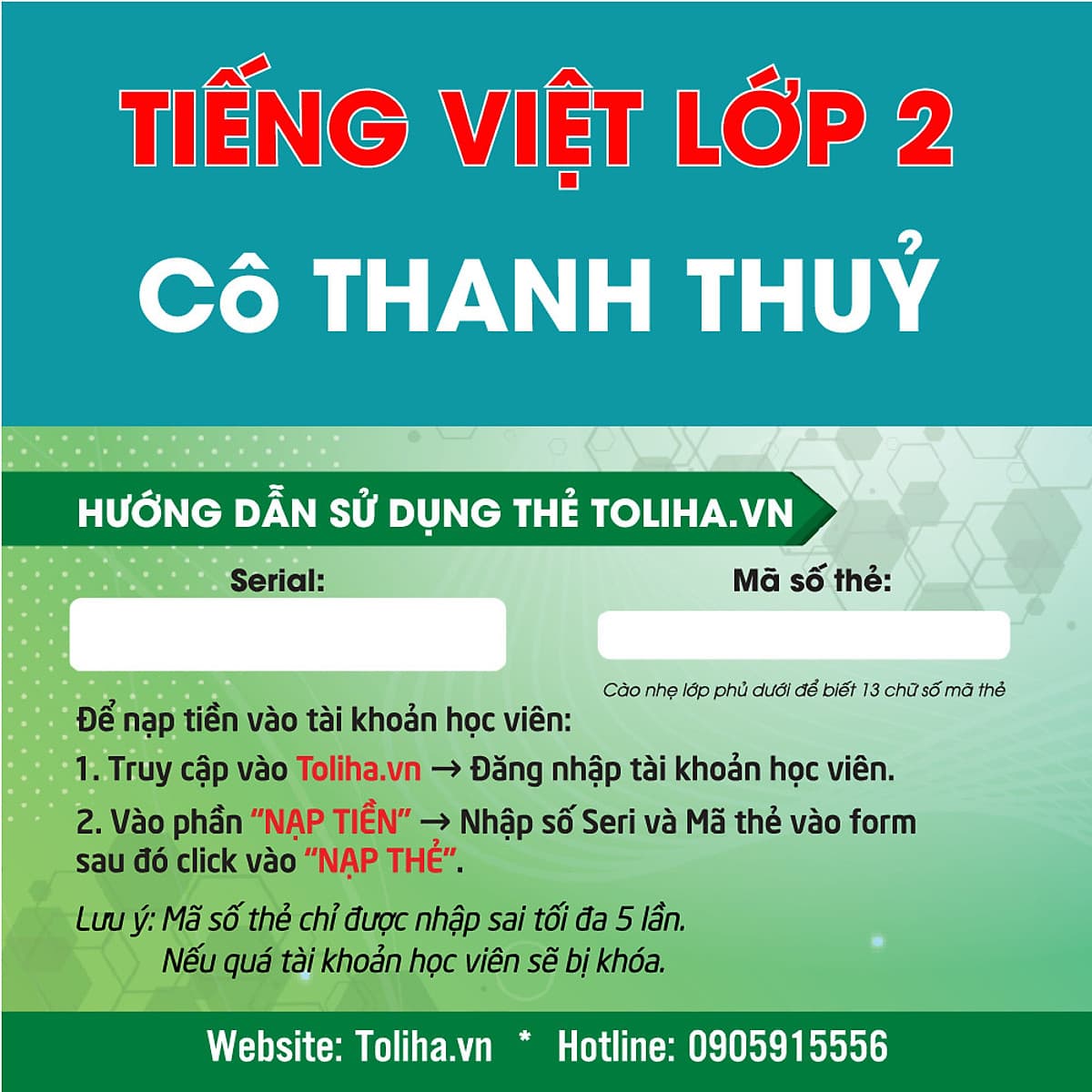 Khóa học TIẾNG VIỆT LỚP 2 cô Thanh Thủy - 03 tháng