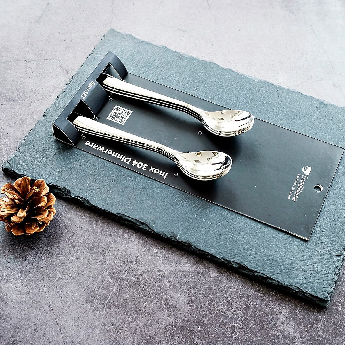 Bộ 6 thìa muỗng inox 304 DandiHome 2020 cao cấp, sang trọng, tinh tế