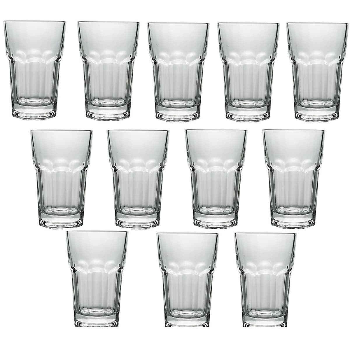 Bộ 12 Ly Cốc Thủy Tinh 8 Góc Trung 330ML Camdaco