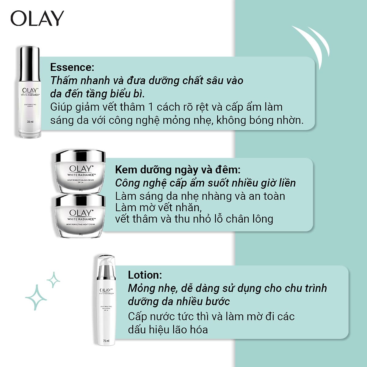 Kem dưỡng trắng da ban đêm Olay White Radiance Light Perfecting Night Cream 50g