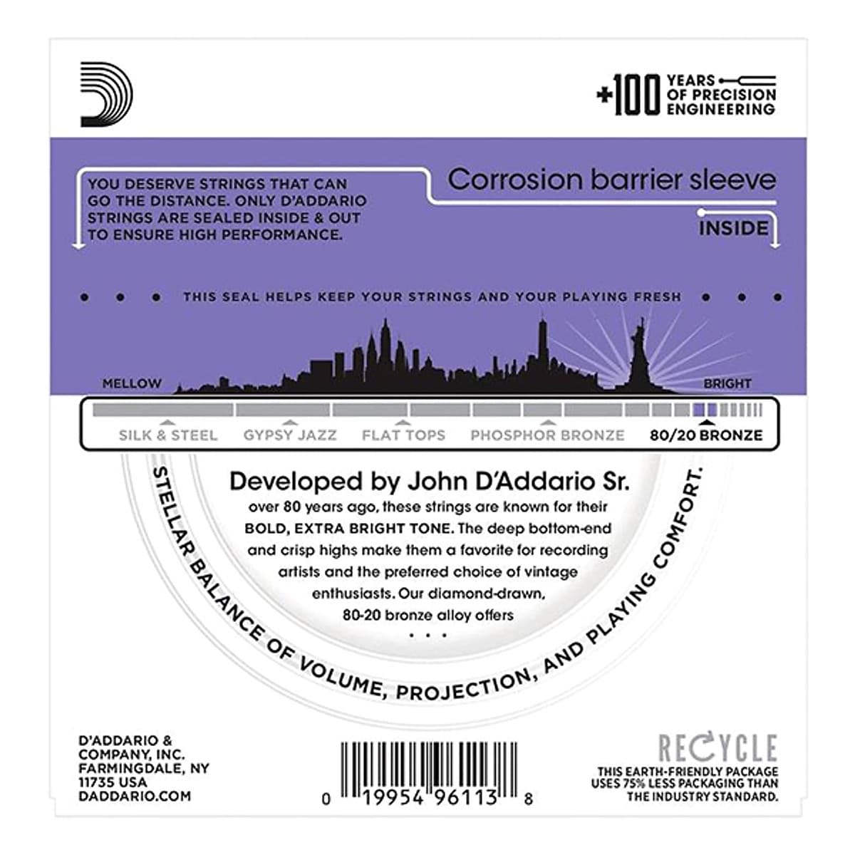 Dây Đàn Guitar Acoustic D'Addario EJ13