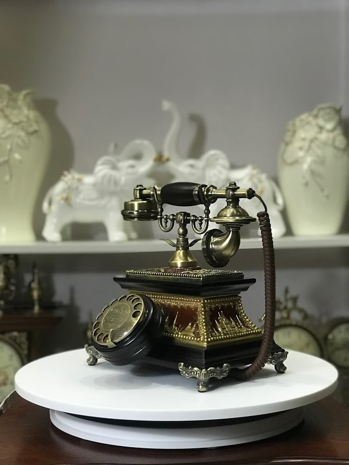 Điện thoại để bàn tân cổ điển phím quay cao cấp DT14