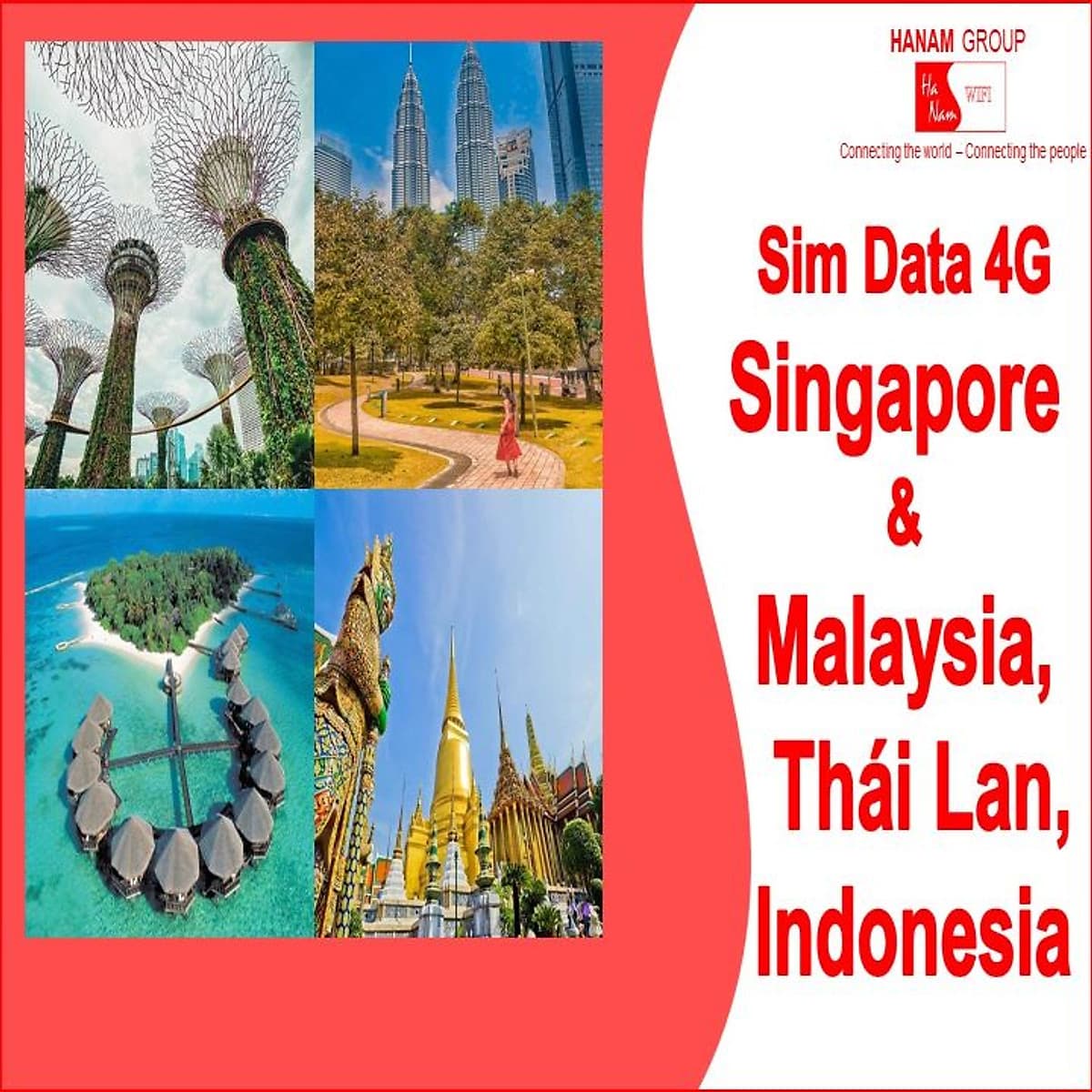 Sim Data 4G Singapore - Thái Lan - Indonesia - Malaysia Không Giới Hạn Dung Lượng