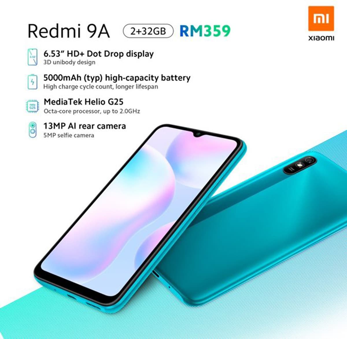 Điện thoại Xiaomi Redmi 9A (2GB/32GB) - Hàng chính hãng