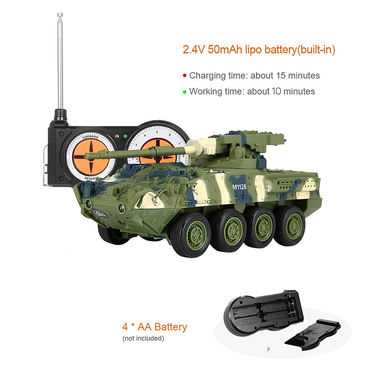 Xe Tăng Đồ Chơi Điều Khiển Từ Xa Có Điều Khiển RC 8021