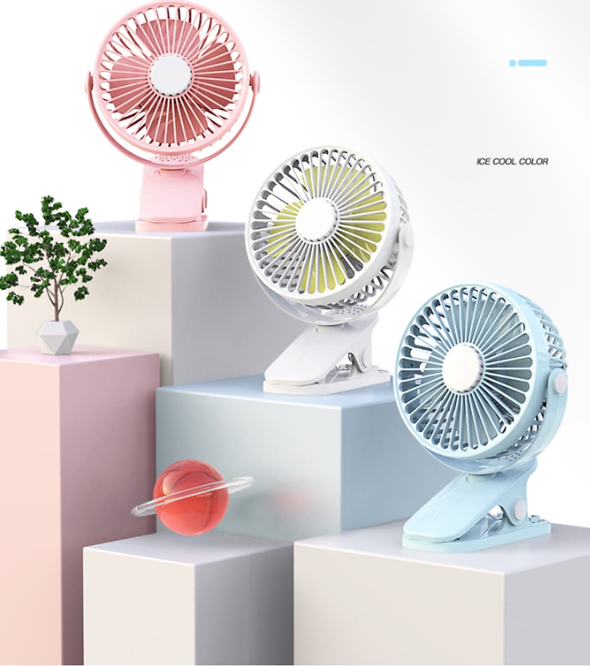 Quạt sạc kẹp bàn giao màu ngẫu nhiên - 01F mini tích điện pin sạc siêu bền dung lượng pin 1800mAh quạt liên tục 3-5 tiếng với 3 tốc độ gió