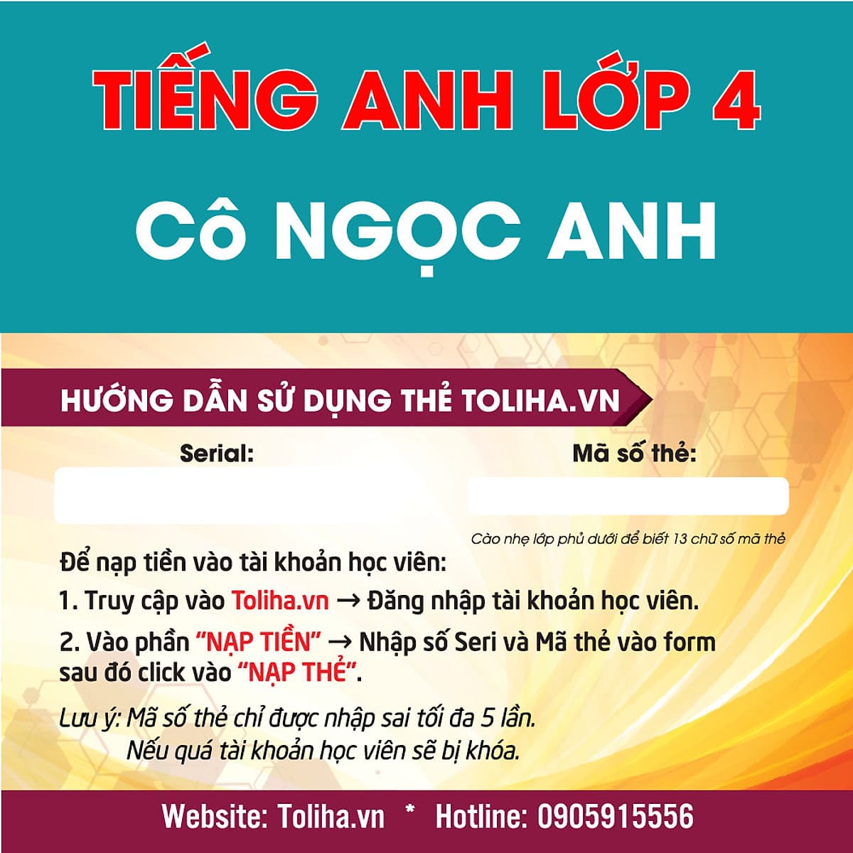 Khóa học TIẾNG ANH LỚP 4 - Cô Ngọc Anh - 06 tháng