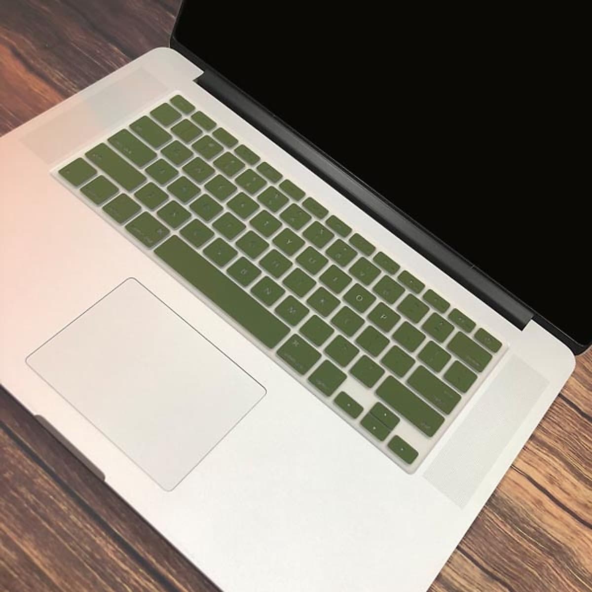 Combo ốp nhựa nhám + phủ phím silicon bảo vệ cho Macbook màu Xanh Rêu tuyệt đẹp