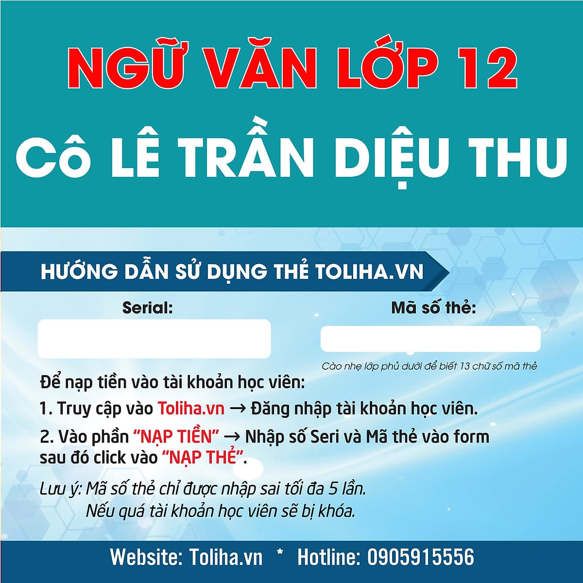 Học trực tuyến NGỮ VĂN LỚP 12 - Cô LÊ TRẦN DIỆU THU - Toliha.vn 9 Tháng