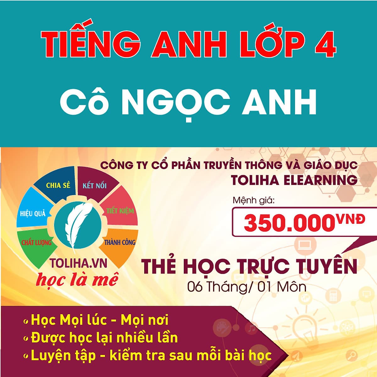 Khóa học TIẾNG ANH LỚP 4 - Cô Ngọc Anh - 06 tháng