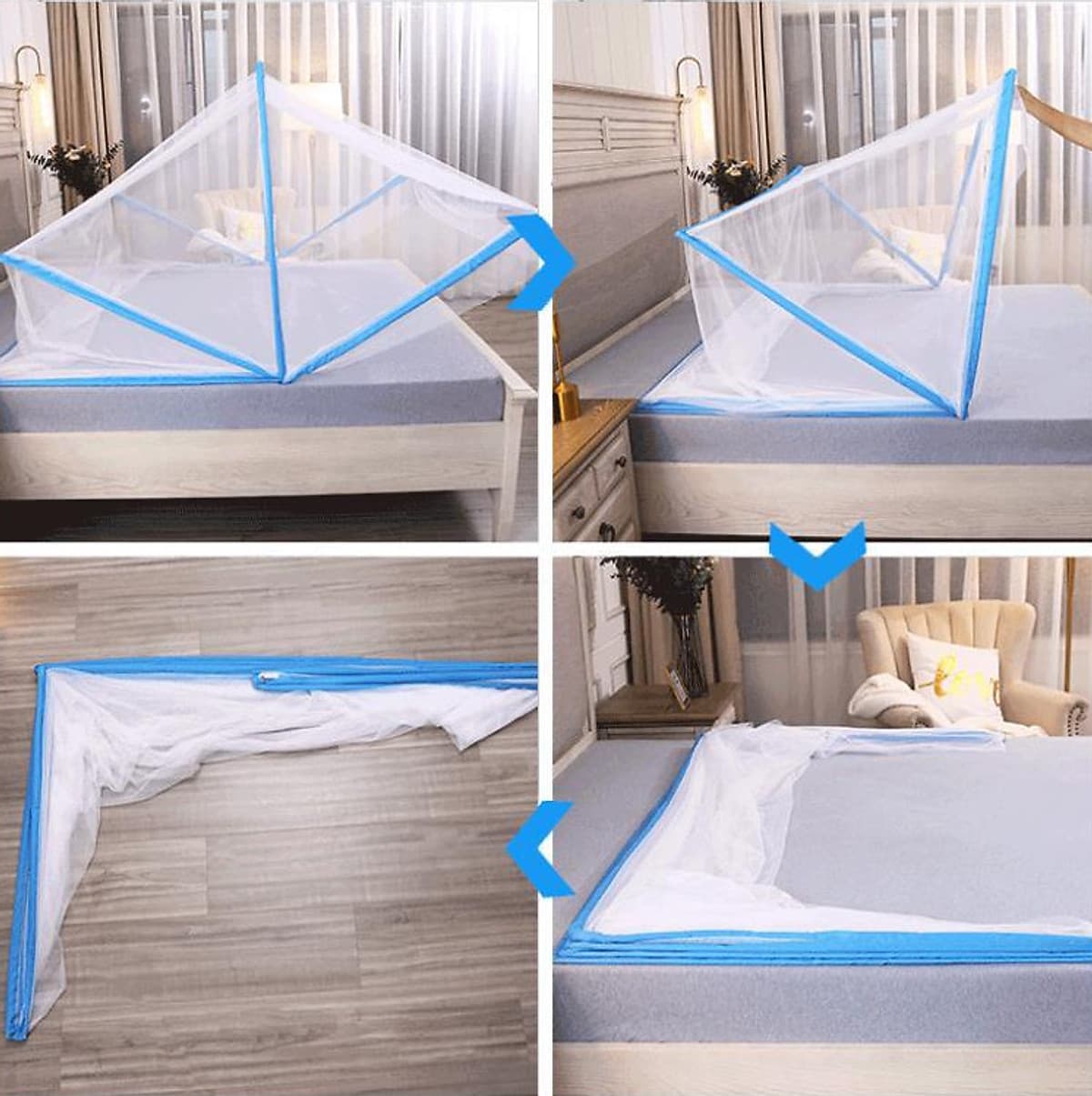 Màn Chụp Gấp Gọn Chống Muỗi Cao Cấp - Màn Thông Minh Tiện Dụng Cho Mọi Gia Đình Dễ Dàng Di Chuyển - Hàng chính hãng