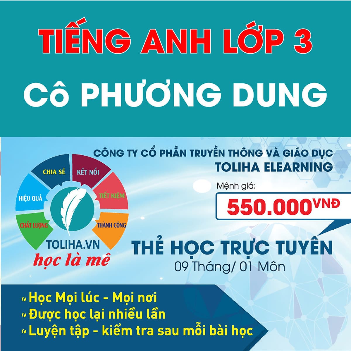 Khóa học TIẾNG ANH LỚP 3 - Cô Phương Dung - 09 tháng