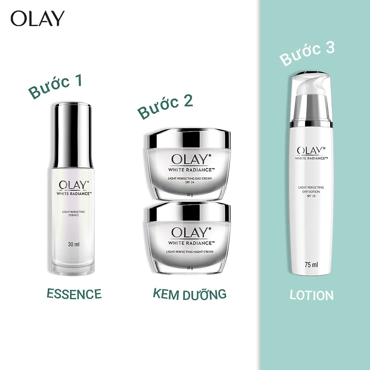Kem dưỡng trắng da ban đêm Olay White Radiance Light Perfecting Night Cream 50g