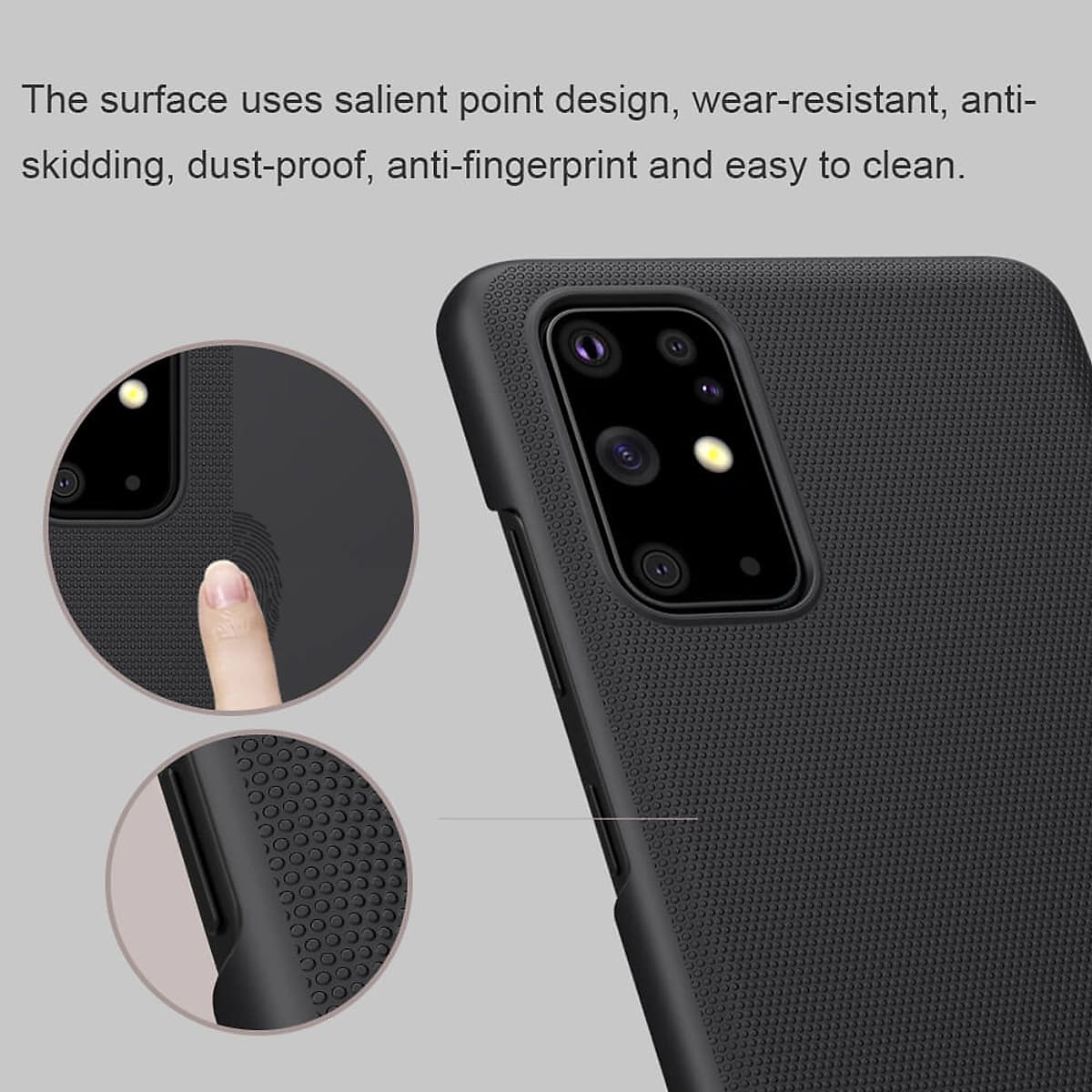 Ốp Lưng Sần chống sốc cho Samsung Galaxy S20 Plus hiệu Nillkin Super Frosted Shield (Đính kèm giá đỡ hoặc miếng dán từ tính) - Hàng Chính Hãng