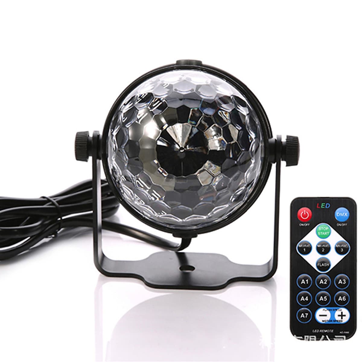 Đèn nháy theo nhạc led cầu hiệu ứng 7 màu siêu đẹp, đèn bay phòng cao cấp cho phòng karaoke phòng ngủ có remote điều khiển từ xa tiện lợi, đèn nháy theo nhạc cảm biến âm thanh nháy theo giai điệu nhac