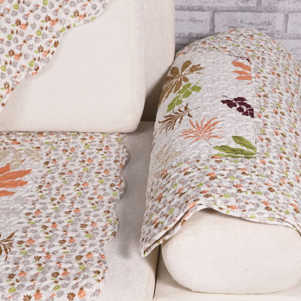 Khăn Phủ Sofa Hình Chiếc Lá Green Reed
