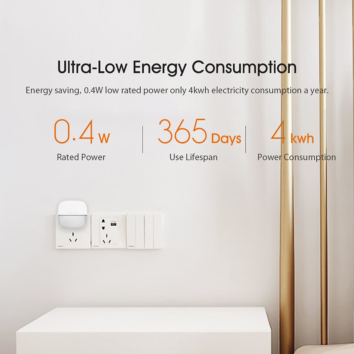 Xiaomi Yeelight Night Light LED  Wall Plug-in Lamp Controlled Infrared Motion Sensor Induction Sleep Light For Hallway